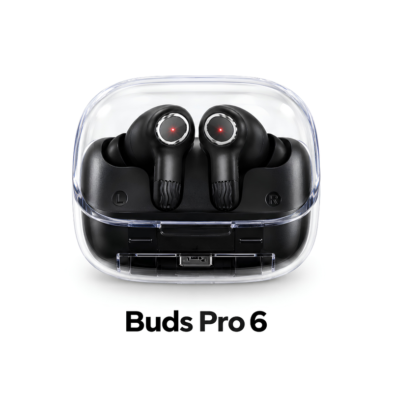 Buds Pro 6 Wireless Earbuds with Triple Mic & Touch Control