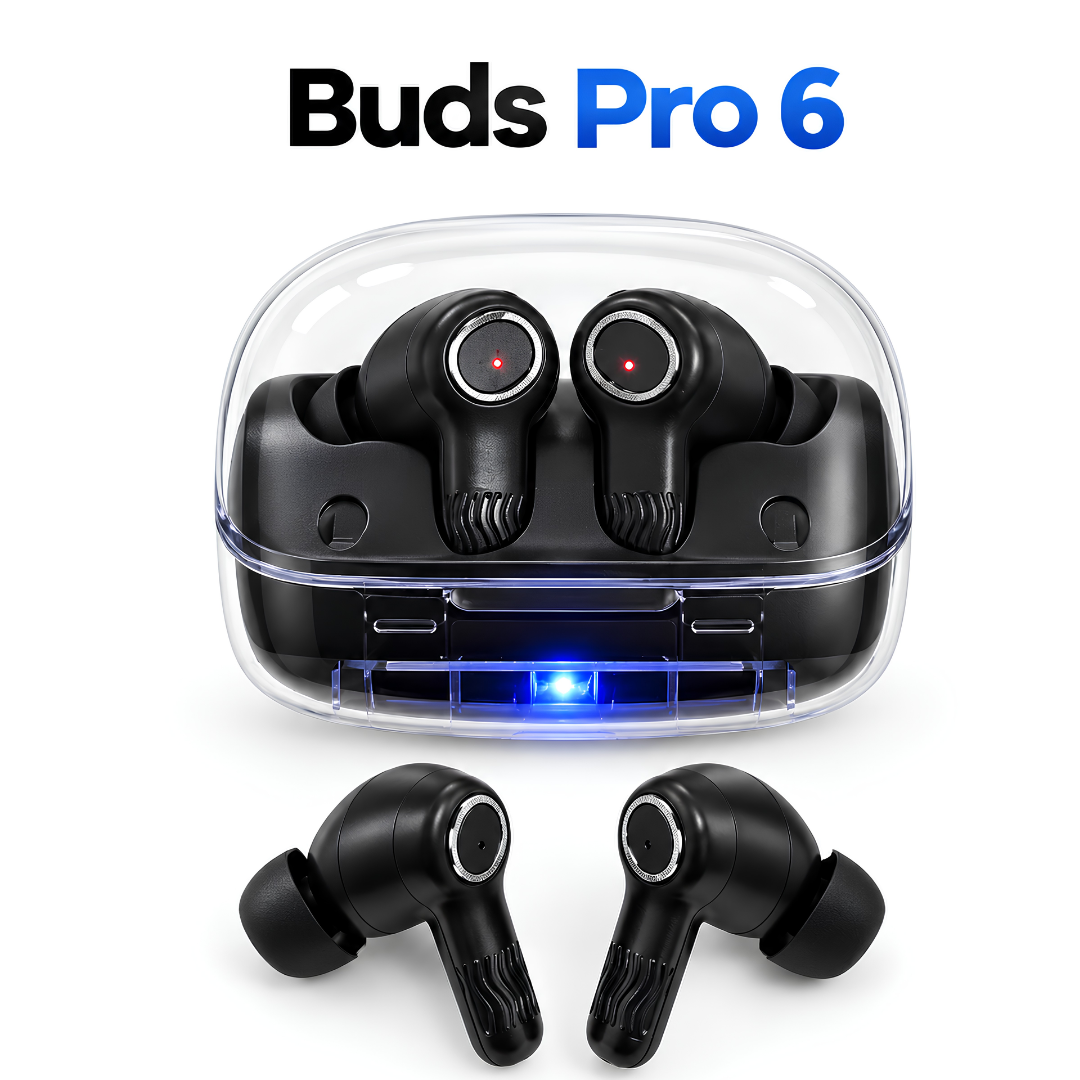 Buds Pro 6 Wireless Earbuds with Triple Mic & Touch Control
